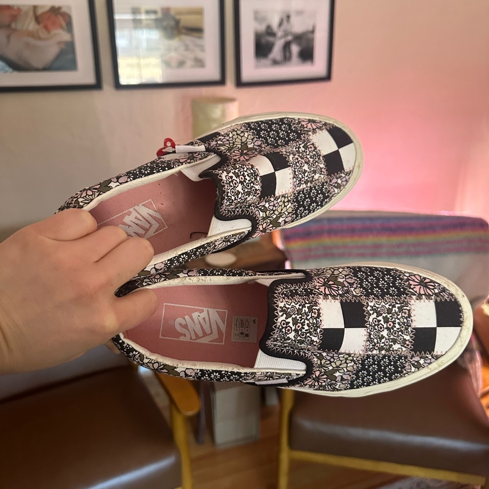 Vans Checkered Floral Slip-On Sneakers